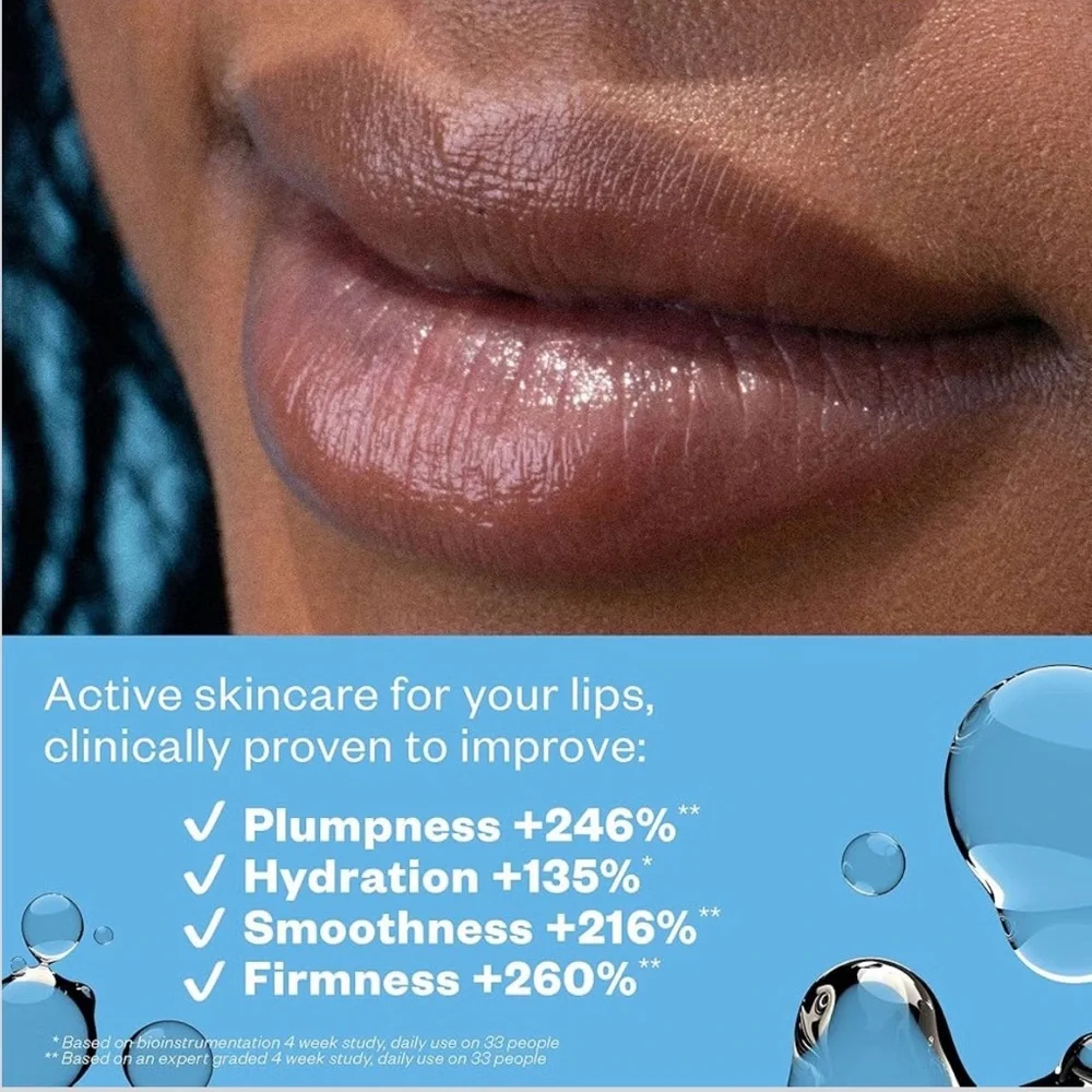 2X Kosas LipFuel Hyaluronic Lip Balm Baseline Clear Active skincare Lips 0.17 oz